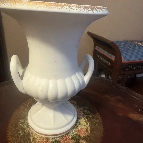 vintage Lefton China handled vase, model #1776, - Picture 3 of 10